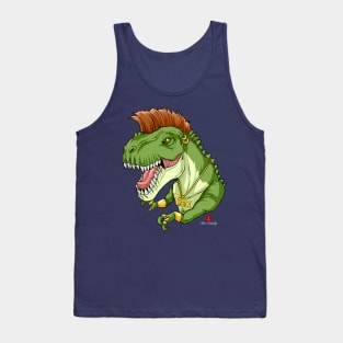 Mr T-Rex Blingosaurus | Bling, Mohawk & Dinosaur Tank Top